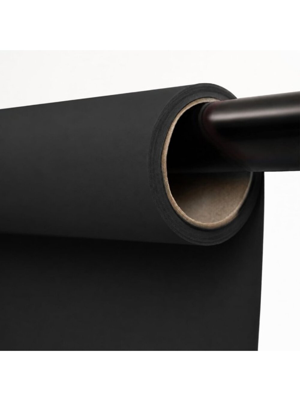 Black Seamless Backdrop Paper Roll - 53''x16.4' for Photography & Events